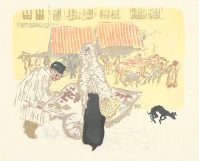 The Four Seasons Merchant, Lithograph from the Series Some Aspects of Life in Paris by Pierre Bonnard